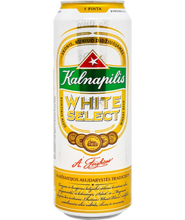 Упаковка імпортного пива Kalnapilis "White Select", 0,568л х 24шт. 000004443 фото