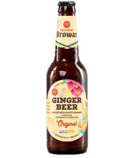 Упаковка безалкогольного напитка Волынский Бровар &laquo;Ginger Beer&raquo;, 0,35л х 12шт. 000005760 фото
