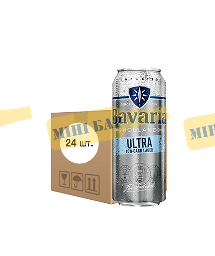 Упаковка пива Bavaria &laquo;Ultra Low-Carb Lager&raquo;, 0,5л х 24шт. 000006169 фото