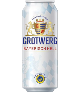 Упаковка імпортного пива Grotwerg "Bayerisch Hell", 0,5л х 24шт. 000005243 фото