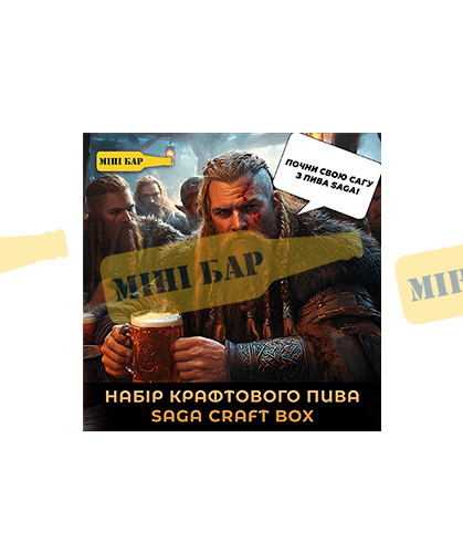 Набір крафтового пива SAGA CRAFT BOX, 6шт. х 0,33л 006N фото