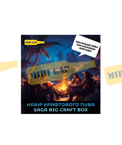 Набор крафтового пива SAGA BIG CRAFT BOX, 6шт. х 0,66л 007N фото