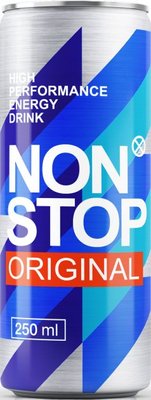 Упаковка энергетического напитка Non Stop "Original", 0,25л х 24шт. 000003960 фото