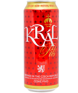 Упаковка імпортного пива Kral "Pils", 0.5л ж/б х 12шт. 000002590 фото