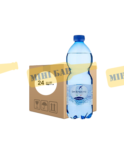 Упаковка газованої мінеральної води San Benedetto, 0,5л х 24шт. 000005364 фото
