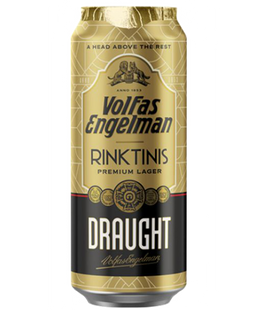 Упаковка імпортного пива Volfas Engelman "Rinktinis Draught", 0,5л х 24шт. 000005293 фото