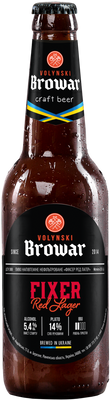 Упаковка нефільтрованого пива Волинський Бровар "Fixer", 0,35л х 12шт. 000003965 фото