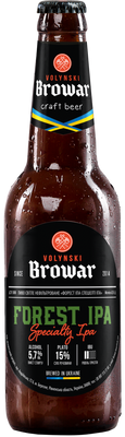 Упаковка нефильтрованного пива Волынский Бровар "Forest IPA", 0,35л х 12шт. 000002539 фото