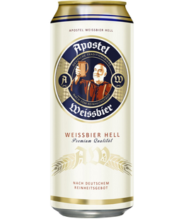 Упаковка імпортного пива Apostel Weissbier "Hell", 0,5л х 24шт. 000005456 фото