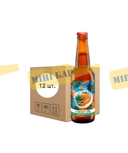 Упаковка пива Волынский Бровар "Forest IPA", 0,35л х 12шт. 000002539 фото