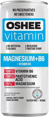 Упаковка спортивного напитка OSHEE "Vitamin Energy Magnez+B6+B5", 0,25л х 24шт. 000004740 фото