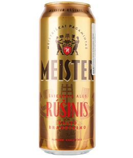 Упаковка пива Meister "Rusinis",0,5л х 24шт. 000005038 фото