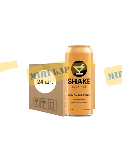 Упаковка напою Shake "Sexx on the Beach", 0,5л х 24шт.  000003830 фото