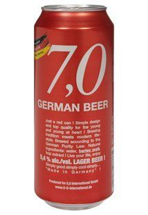 Упаковка импортного пива "7,0 German Beer Lager", 0,5л х 24шт. 000004058 фото