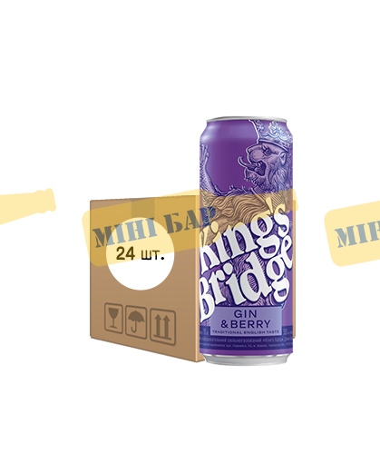 Упаковка напитка King's Bridge Gin&Berry, 0,5л х 24шт. 000005068 фото