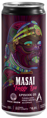 Упаковка нефильтрованного пива MIKKI BREW "MASAI", 0,33л х 6шт. 000004082 фото