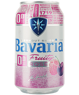 Упаковка безалкогольного пива Bavaria "Fruity Rose", 0,33л х 24шт. 000005014 фото