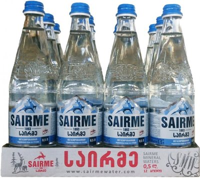 Упаковка негазованої джерельної води Sairme, 0,5л х 12шт. 000003534 фото