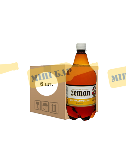 Упаковка пива Zeman "Kristallweizen Пшеничне", 1л х 6шт. 000001865 фото