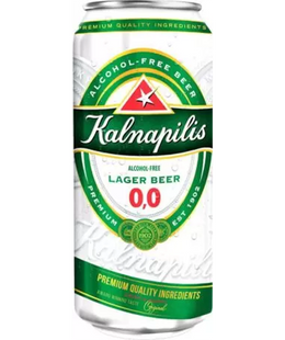 Упаковка безалкогольного пива Kalnapilis "Non-alko classic", 0,5л х 24шт. 000004072 фото