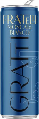 Упаковка ігристого слабоалкогольного напою Fratelli "Gratti Moscato Bianco", 0,33л х 20шт. 000003252 фото