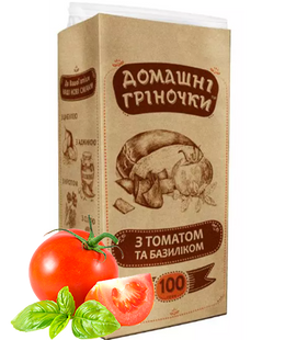 Гренки ржано-пшеничные Домашние греночки &laquo;с томатом и базиликом&raquo;, 100 г 000005382 фото