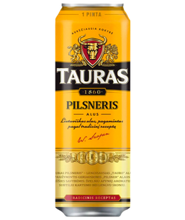 Упаковка пива Tauras Pilsneris, 0,568л х 24шт. 000006209 фото