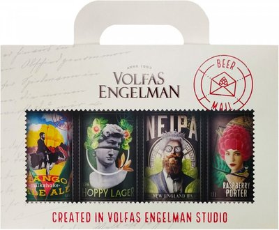 Подарочный набор импортного крафтового пива Volfas Engelman, 4шт. х 0,5л 000004102 фото