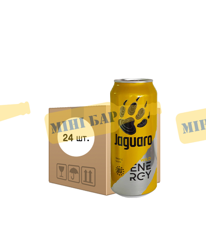 Упаковка енергетичного безалкогольного напою "Jaguaro Wild", 0.5 ж/б х 24шт. 000004035 фото