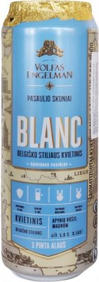 Упаковка импортного пива Volfas Engelman "BLANC", 0.568л х 24шт. 000003139 фото