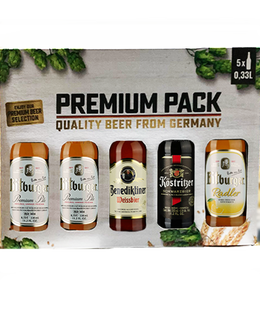 Набір пива Premium Pack Bitburger, 5шт. х 0,33л 000004574 фото