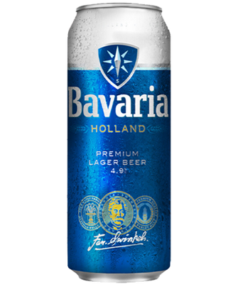 Упаковка імпортного пива Bavaria світле 0.5л Ж/Б х 24 шт. 000002492 фото