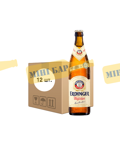 Упаковка пива Erdinger Weissbier, 0,5л х 12шт. 000006043 фото