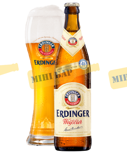 Упаковка пива Erdinger Weissbier, 0,5л х 12шт. 000006043 фото
