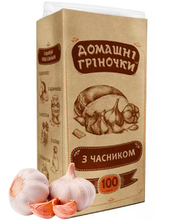 Гренки ржано-пшеничные Домашние греночки &laquo;с Чесноком&raquo;, 100 г 000005378 фото