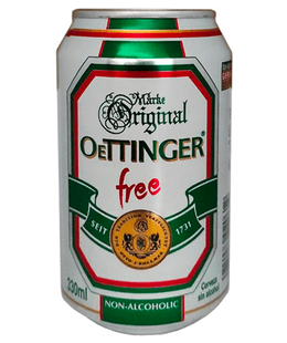 Упаковка импортного безалкогольного пива Oettinger "Free Beer", 0,33л х 24шт. 000004104 фото