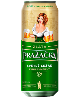 Упаковка імпортного пива Prazacka Zlata, 0,5л х 24шт. 000004831 фото