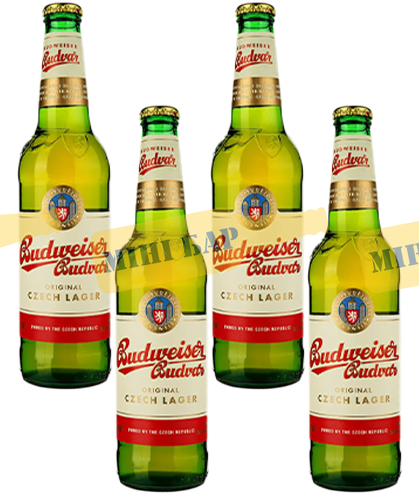 Подарочный набор импортного пива Budweiser 4шт. х 0,5л + пивная кружка 0,5л 000003761 фото