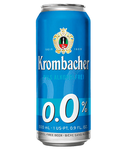 Упаковка імпортного безалкогольного пива Krombacher "Pils Alkoholfrei", 0,5 ж/б х 24шт. 000003255 фото