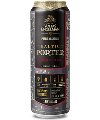 Упаковка імпортного пива Volfas Engelman "Baltic Porter", 0,568л х 24шт. 000003295 фото