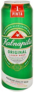 Упаковка імпортного пива Kalnapilis "Original", 0,568л х 24шт. 000004444 фото