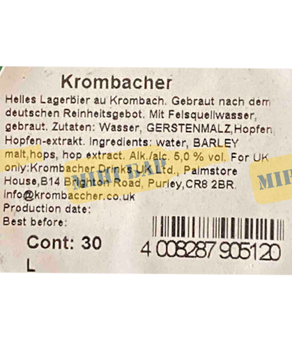 Пиво Krombacher Pils, КЕГ 30 л 000006018 фото