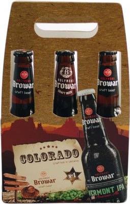 Набір крафтового пива Волинський Бровар "Colorado", 3шт. х 0,35л 000004260 фото