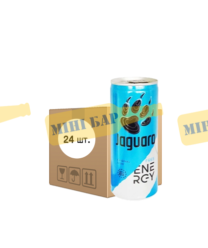 Упаковка енергетичного безалкогольного напою "Jaguaro Free", 0.25 ж/б х 24шт. 000004069 фото