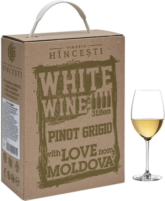 Вино HINCESTI "Пино Гри" столовое сухое белое, 3л. 000004746 фото