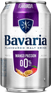 Упаковка безалкогольного імпортного пива Bavaria "Malt Mango Passion", 0,33л х 24шт. 000003801 фото
