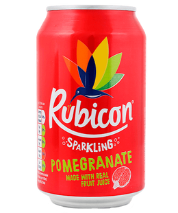 Упаковка напою Rubicon Pomegranate безалкогольного газованого , 0,33л ж/б х 24шт. 000004175 фото