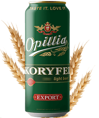 Упаковка пива Опілля "OPILLIA EXPORT KORYFEI", 0,5л х 24шт. 000004758 фото