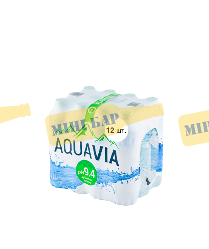 Упаковка родниковой щелочной воды Aquavia, 0,5л х 12шт. 000005420 фото