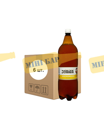 Упаковка пива Zeman "Kristallweizen Пшеничное", 2 л х 6шт. 000003552 фото